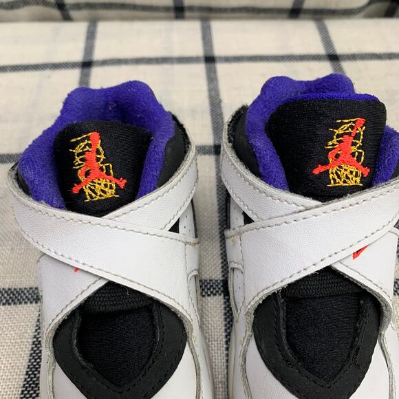 Nike Air Retro (2015) Jordan 8 Sneakers Shoes Infant Size 5C Pull On Hook & Loop - Picture 11 of 11